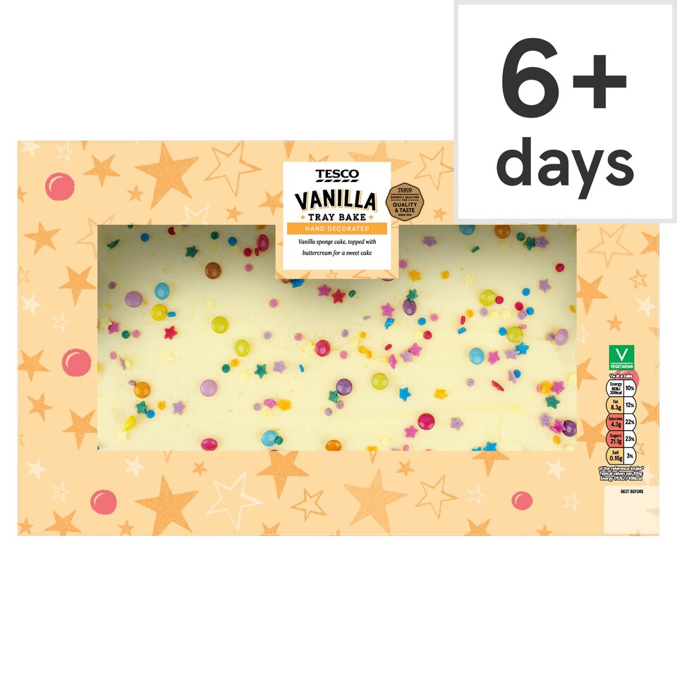 Tesco Vanilla Tray Bake Tesco Groceries