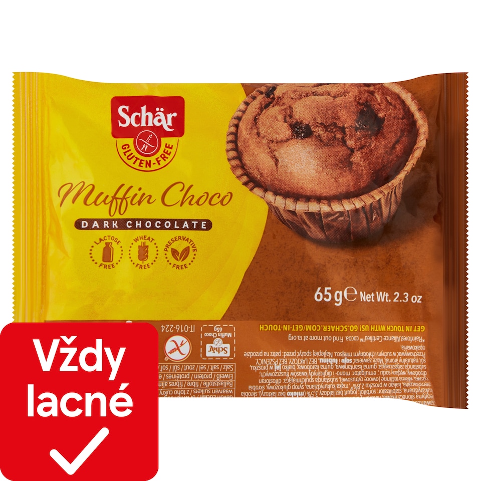 Schär Muffin Choco Gluten Free Cocoa Sponge Cake 65 g