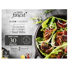 Tesco Finest Korean Style Soy & Ginger Beef Ribs 480G