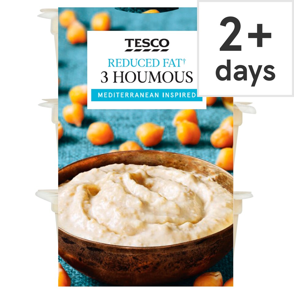 Tesco Reduced Fat 3 Houmous Stacker 180G Tesco Groceries