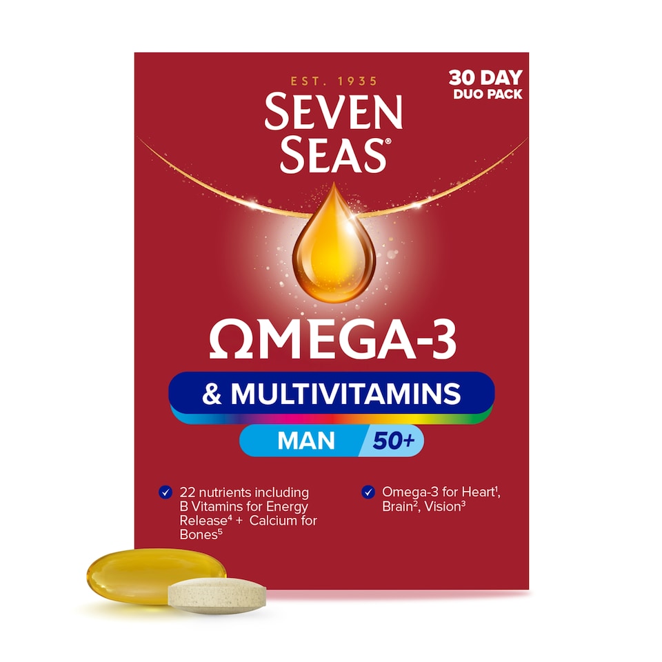 image 1 of Seven Seas Omega-3 & Multivitamins Man 50+ Duo Pack 60s