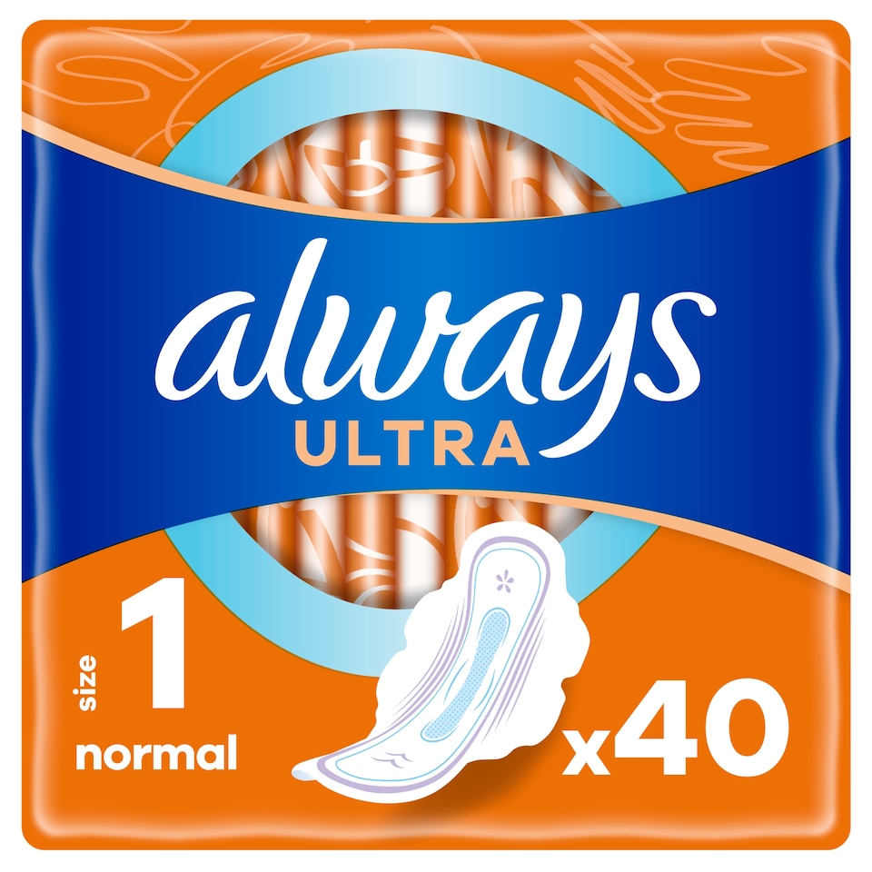 Always Ultra Normal (S1) Szárnyas Egészségügyi Betét, 40 Db  1. kép