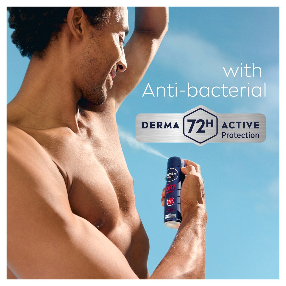 image 1 of Nivea Men Dry Impact Antiperspirant Deodorant 150Ml