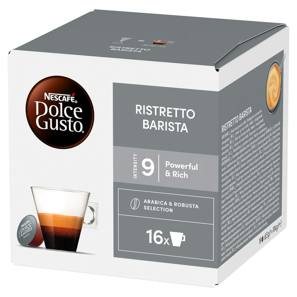 NESCAFÉ Dolce Gusto Ristretto Barista őrölt pörkölt kávé kapszula 16 x 6,5 g (104 g)  1. kép