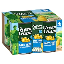 GREEN GIANT SALT FREE SWEETCORN 4 x 198g