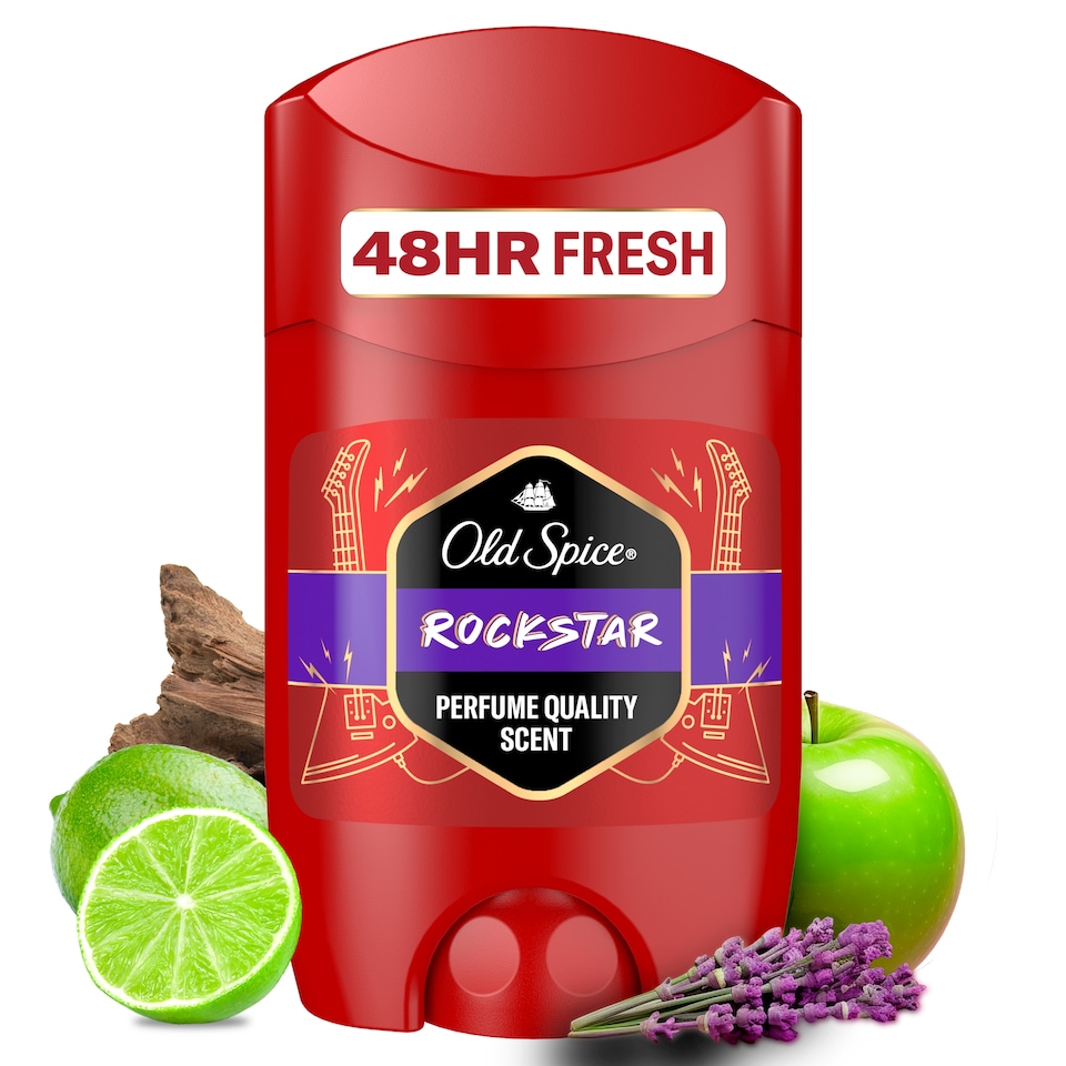 image 1 of Old Spice Rockstar Deodorant Stick Scent of Vibrant Bergamot 50ml