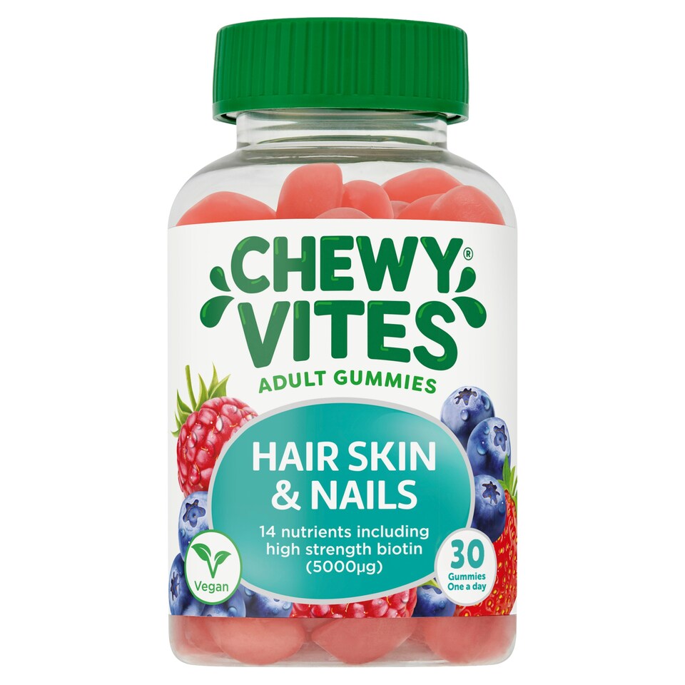 Chewy Vites Adult Gummies Hair Skin & Nails Multivitamin - Fruit Flavour 30s