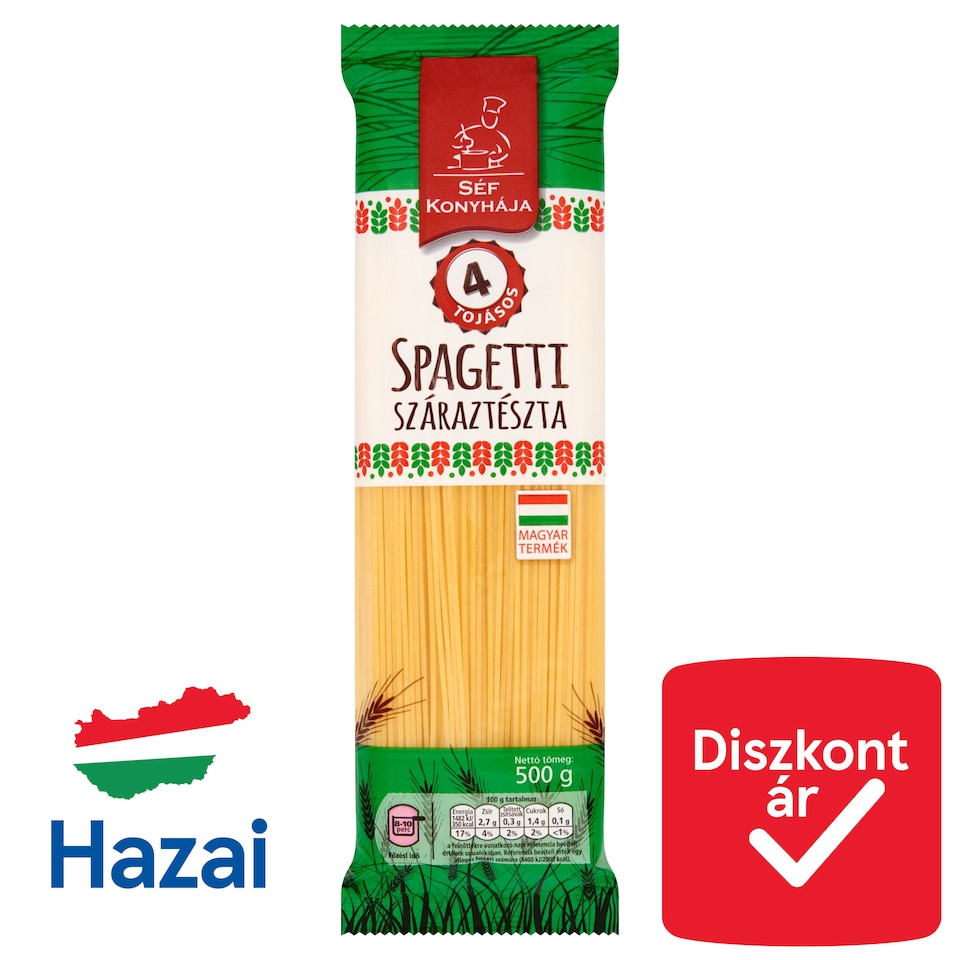 Séf Konyhája Spaghetti Dried Pasta with 4 Eggs 500 g