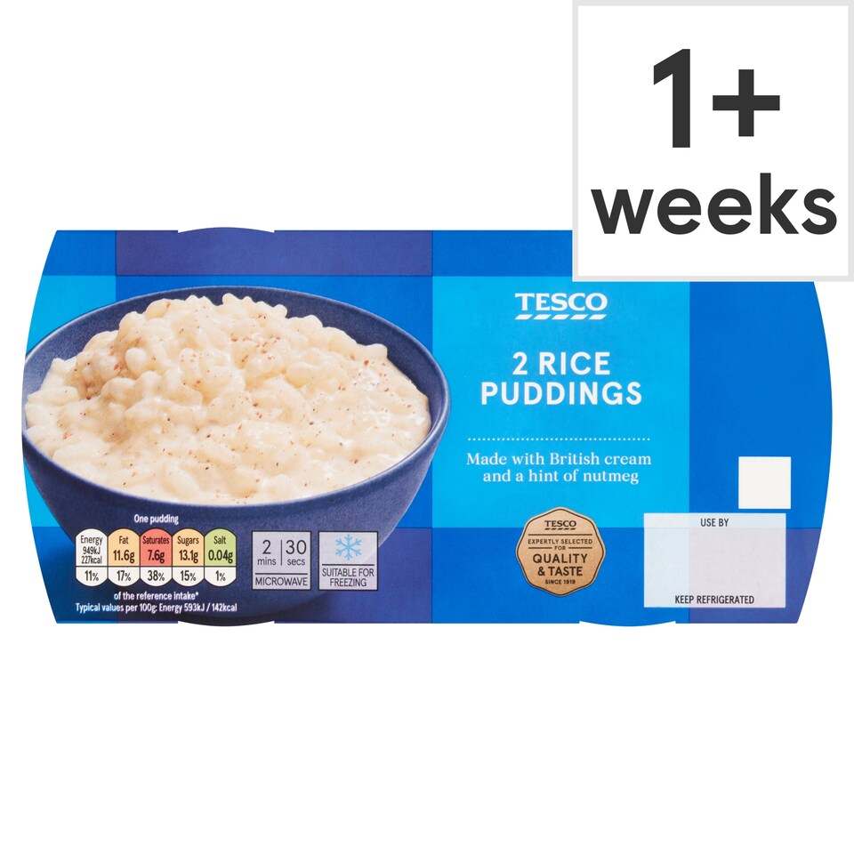 Tesco 2 Rice Puddings 320g