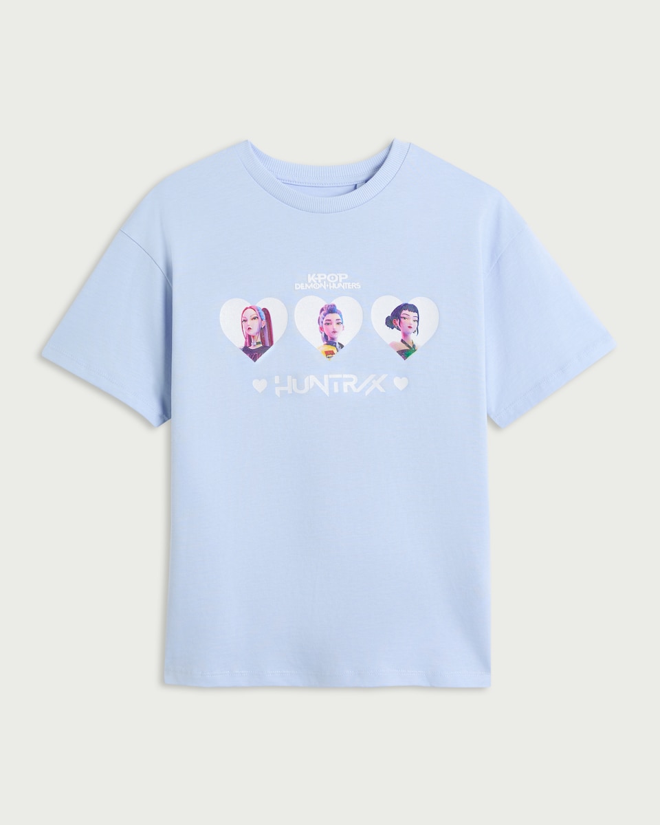 image 1 of K-Pop Demon Hunters Pure Cotton T-Shirt in Blue