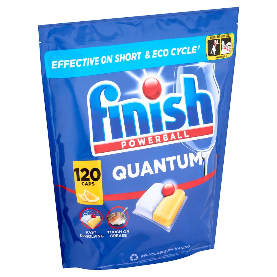 Finish Powerball Quantum Citrom mosogatógép kapszula 120 db 1248 g  1. kép