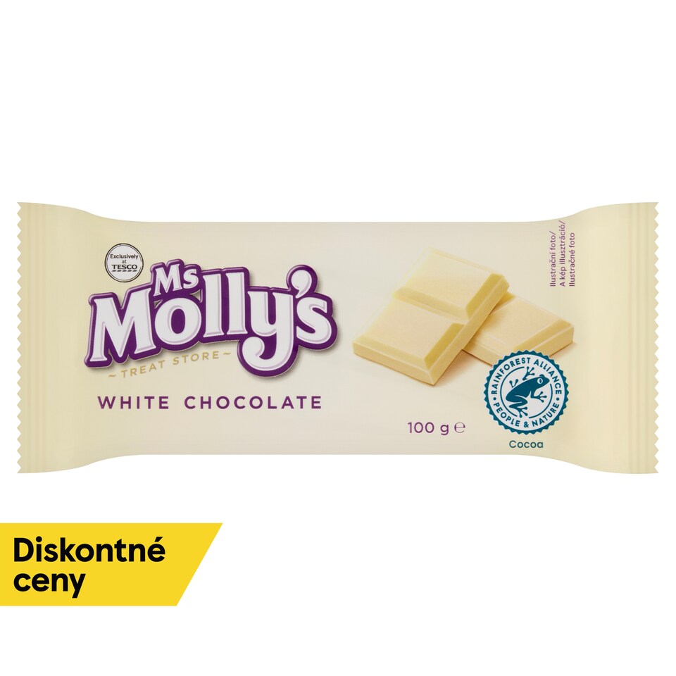 Ms Molly's Biela čokoláda 100 g