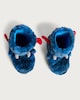 image 2 of F&F Boys Fleece Dino Monster Boot Slippers in Blue
