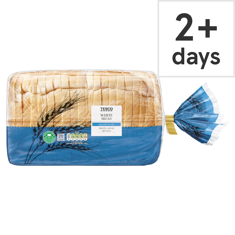 Tesco Medium Sliced White Bread 800g