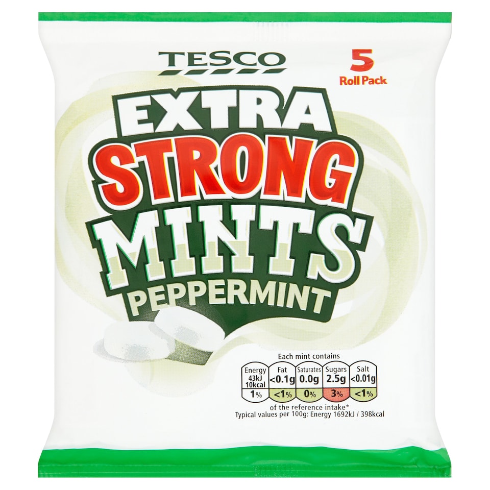 Tesco Extra Strong Mints 5 Pack 204G
