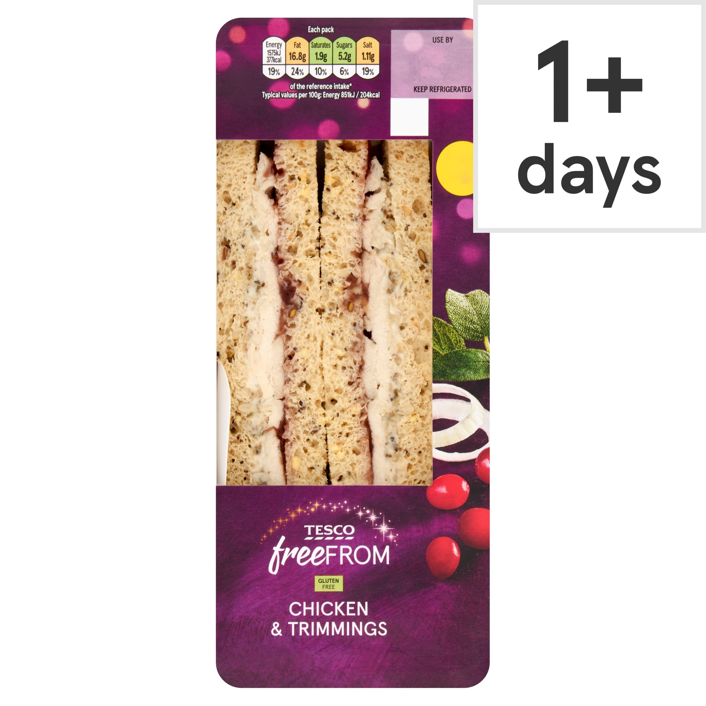 Tesco free From Chicken & Trimmings Sandwich