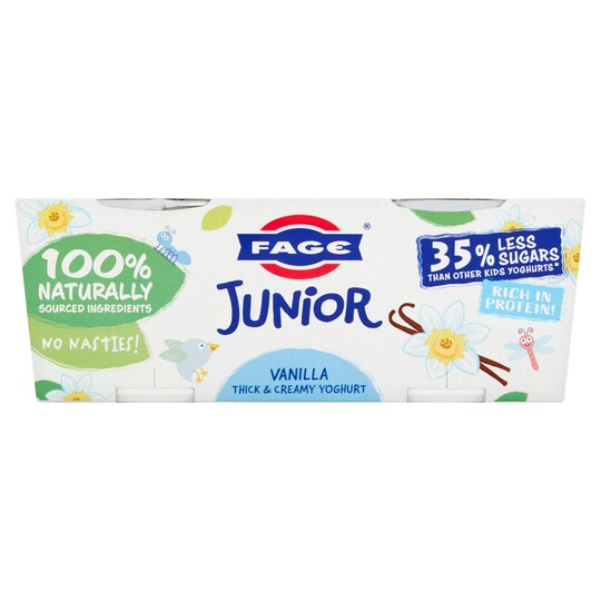Fage Junior Vanilla Yoghurt 2 X 100G Tesco Groceries
