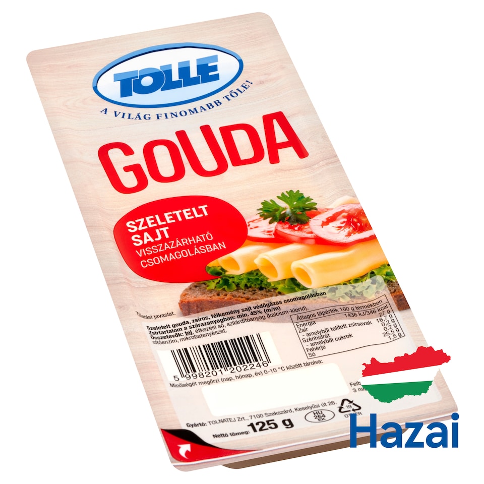 Tolle Sliced Fat Gouda Cheese 125 g