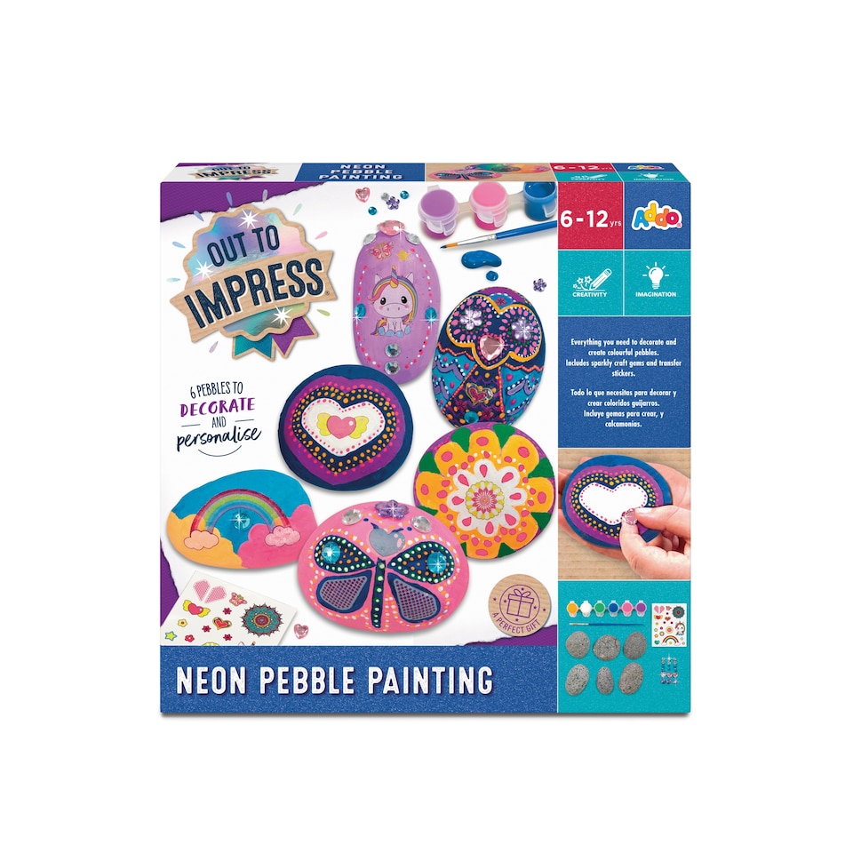 image 1 of Addo Neon Pebble Painting