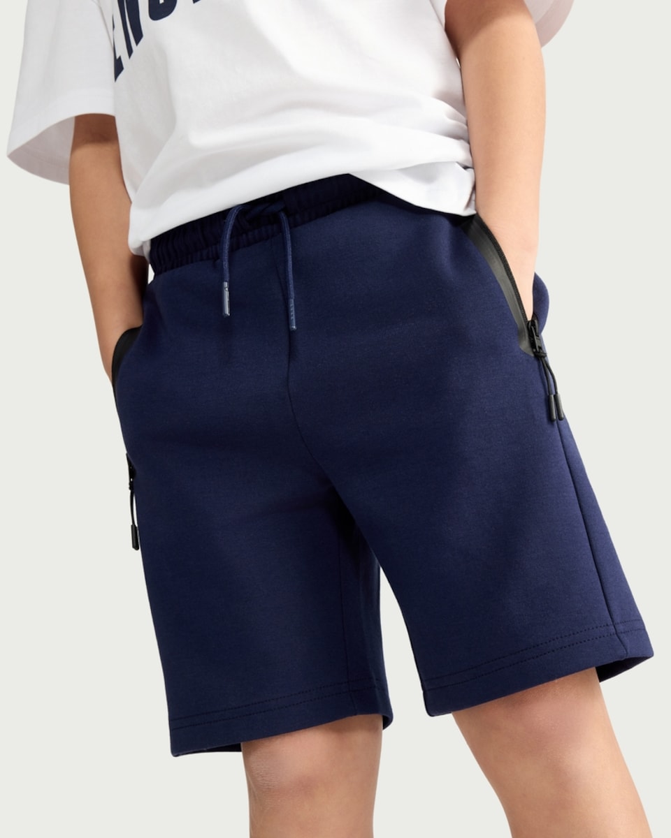 image 1 of F&F Active Cotton Rich Zip Pocket Shorts in Navy