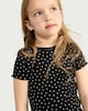 image 2 of F&F Girls 2-Pack Cotton Rich Ribbed Polka Dot T-Shirts in Multi Black White