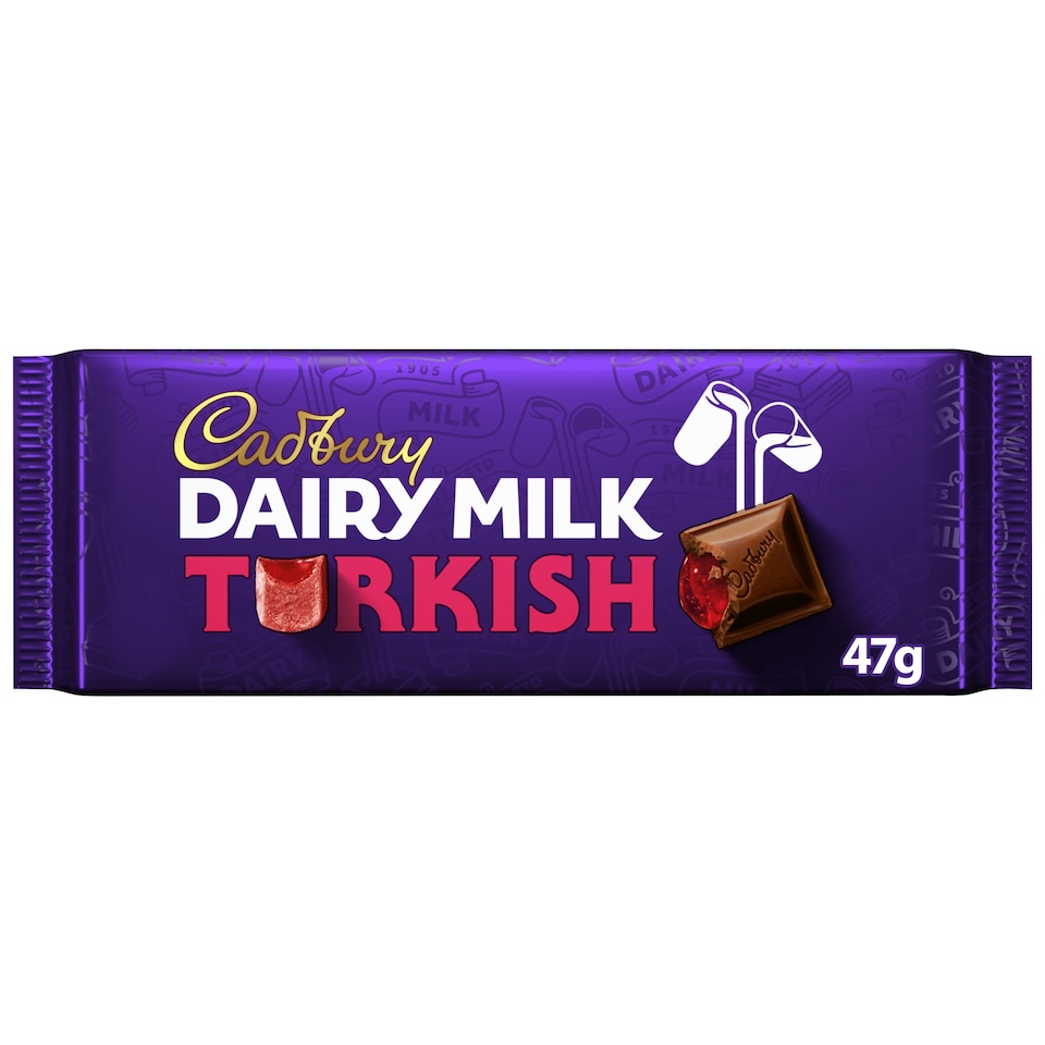 Cadbury Dairy Milk Turkish Delight Chocolate Bar 47g