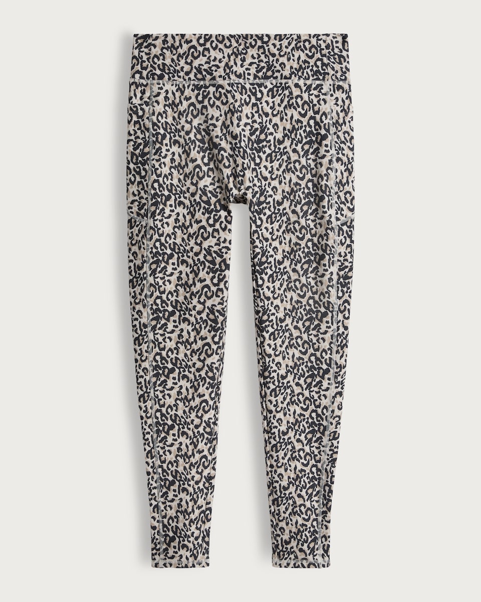image 1 of F&F Active Leopard Print Sports Leggings in Brown