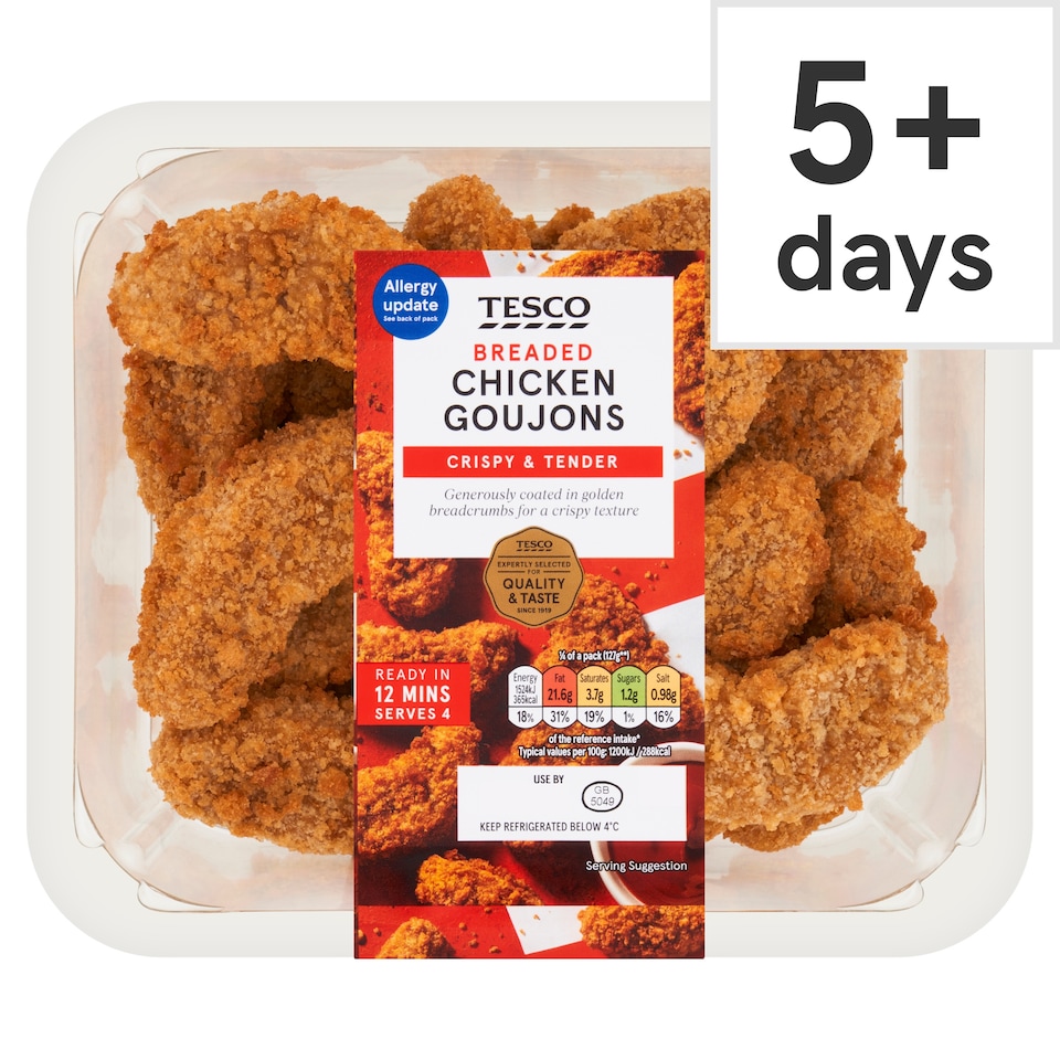 Tesco Breaded Chicken Goujons 540g