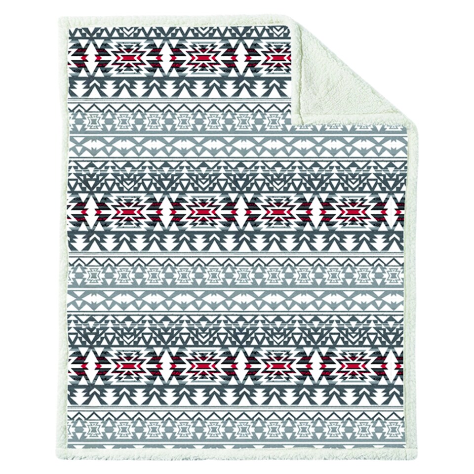 image 1 of Domarex Black and White Norwegian Blanket 130 x 160 cm