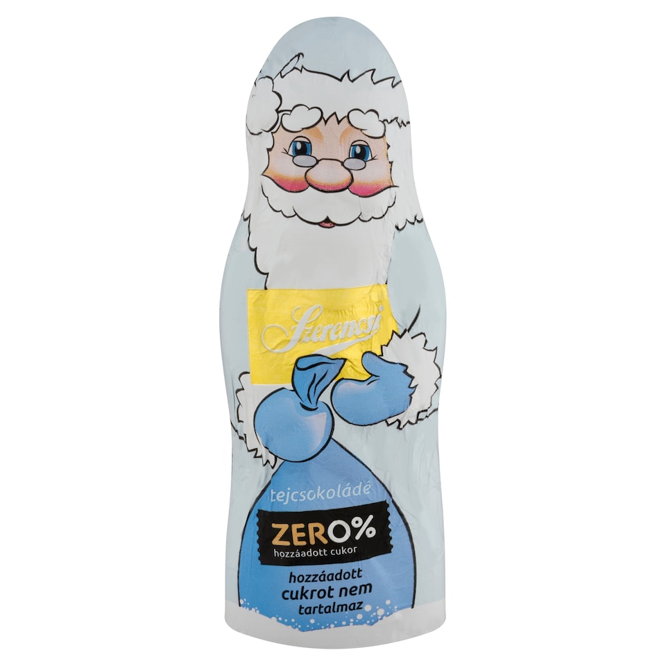 Szerencsi Zero% Santa Claus Milk Chocolate Figure with Sweetener 40 g