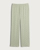 image 4 of F&F Pointelle Floral Print Wide Leg Pyjama Bottoms in Green