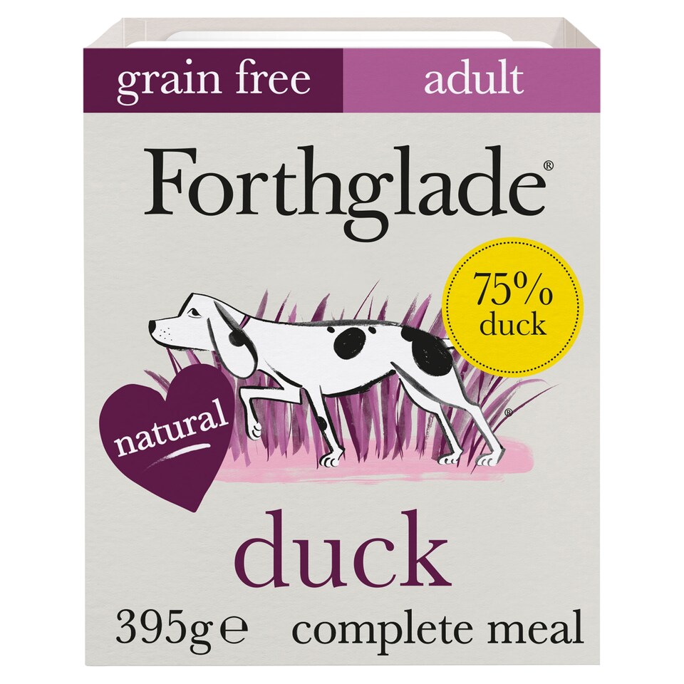 image 1 of Forthglade Grain Free Duck Dog Food Tray 395G