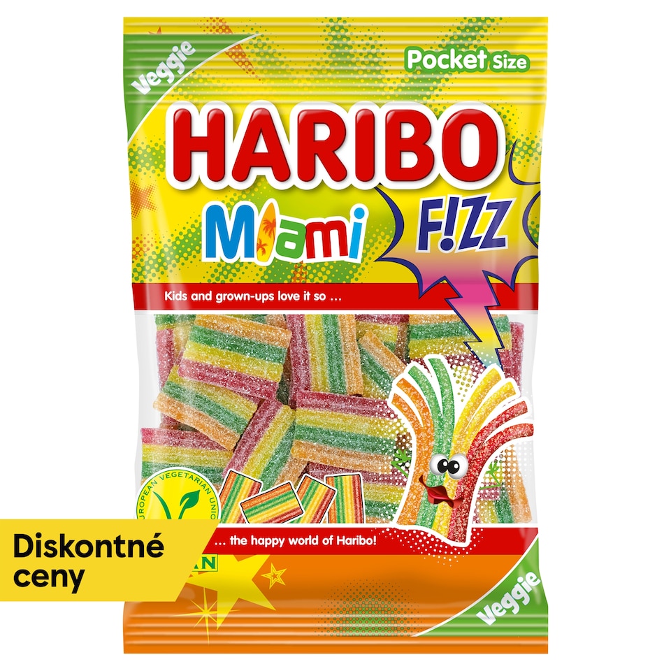 Haribo Miami F!ZZ Jelly with Fruit Flavors 85 g