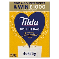Tilda Boil in the Bag Jasmine Rice 4 x 62.5g