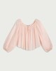 image 4 of F&F Pure Cotton Bardot Long Sleeved Blouse in Pink