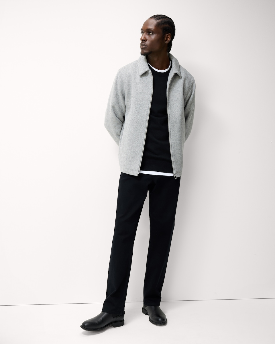 image 1 of F&F Pure Cotton Crew Neck Jumper in Black