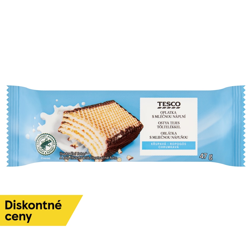 Tesco Oblátka s mliečnou náplňou 47 g