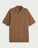image 4 of F&F Pure Cotton Textured Polo Shirt in Neutral