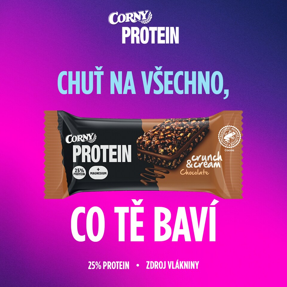 Obrázek 1 pro produkt CORNY Crunch & Cream Čokoláda 35g