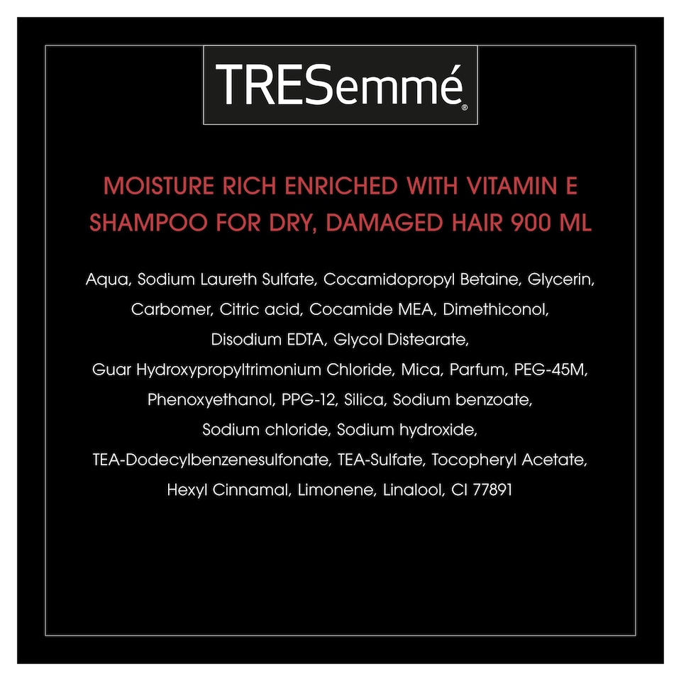 image 1 of TRESemme Moisture Rich Shampoo 900ml