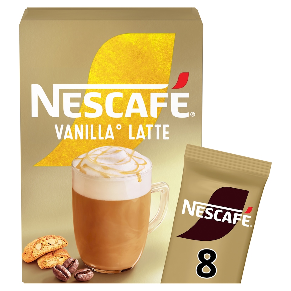 image 1 of Nescafe Vanilla Latte Instant Coffee 8 x 18.5g Sachets