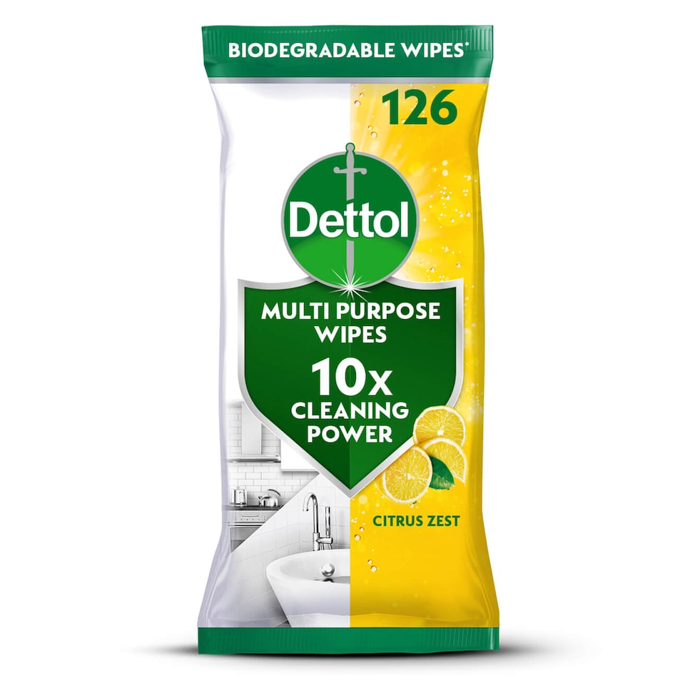 Dettol Multi-purpose Cleaning Wipes Citrus 126 Pack