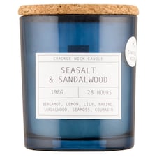 F&F Home Crackle Seasalt & Sandalwood vonná sviečka 198 g