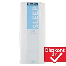 Tesco Basics White Fitted Sheet 160 cm x 200 cm