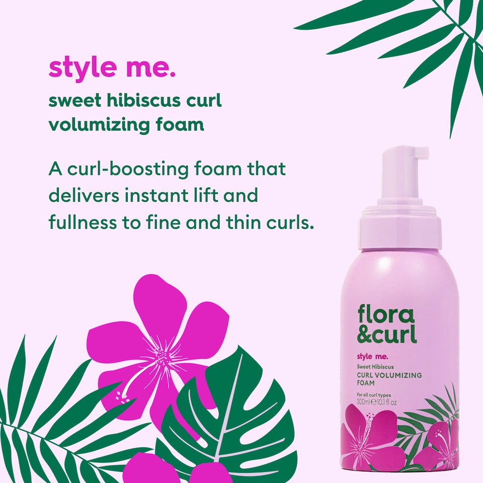 image 1 of Flora & Curl Sweet Hibiscus Curl Volumizing Foam 300ml
