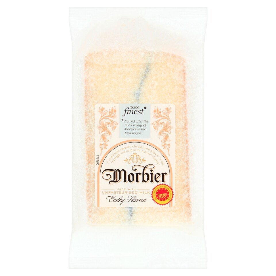 Tesco Finest Morbier poloměkký plnotučný zrající sýr z nepasterovaného mléka 200g