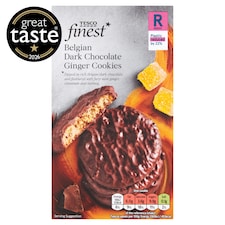 Tesco Finest Dark Chocolate Ginger Cookies 200G
