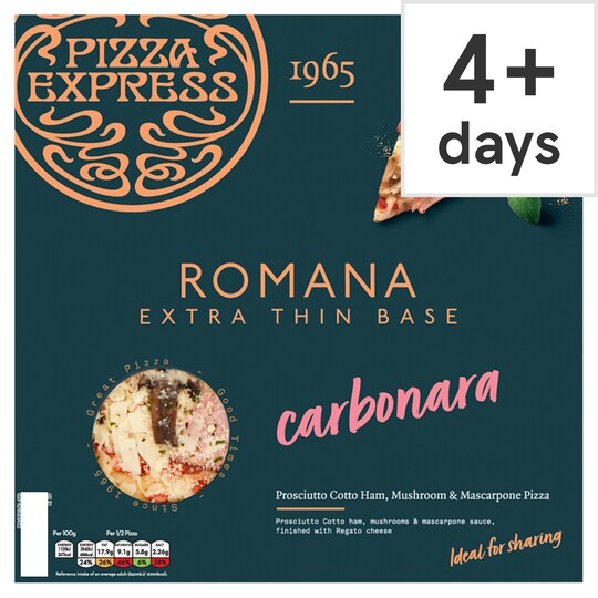 Pizza Express Romana Extra Thin Based Carbonara 325G Tesco Groceries