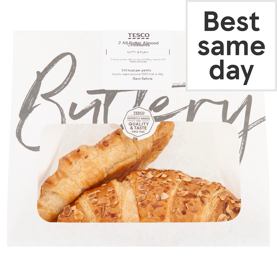 Tesco All Butter Almond Croissant 2 Pack