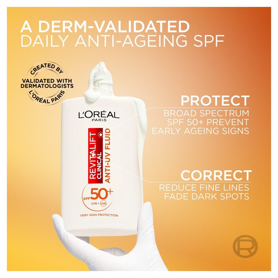 image 1 of L'Oreal Paris Revitalift Clinical Anti-UV Fluid SPF50+ 50ml